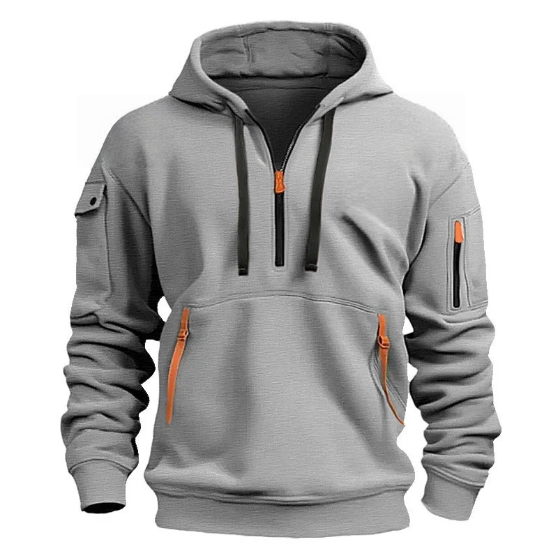 New Arrival🔥 Men's Zipper And Multi Pocket Sport Casual Sweatshirt