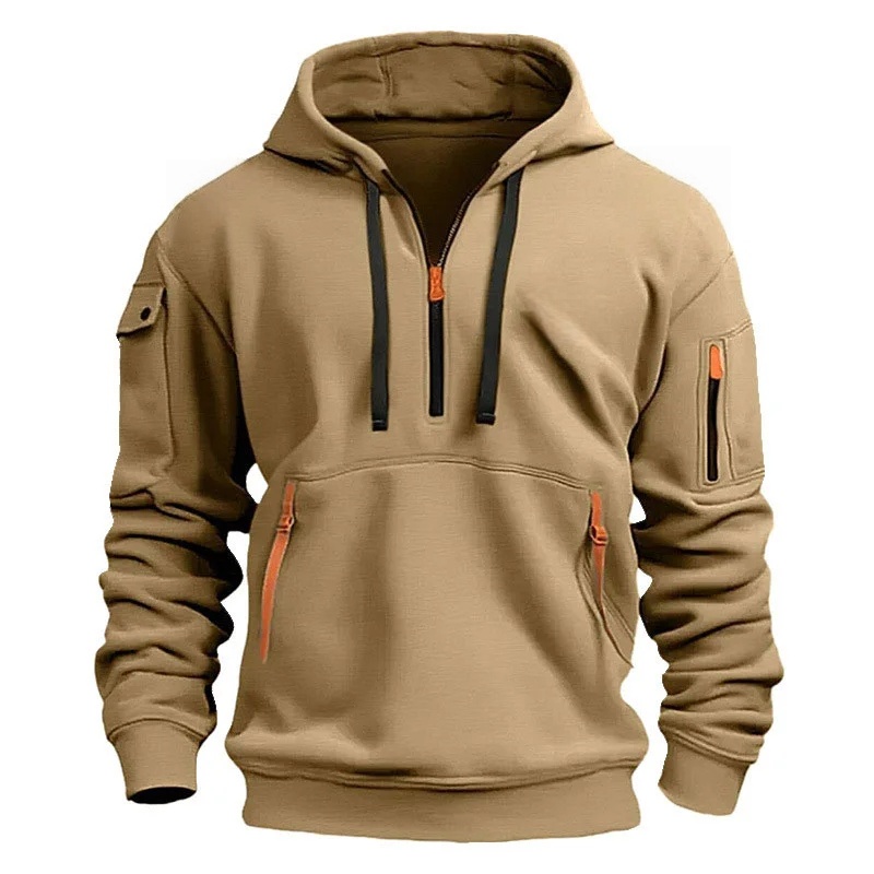 New Arrival🔥 Men's Zipper And Multi Pocket Sport Casual Sweatshirt