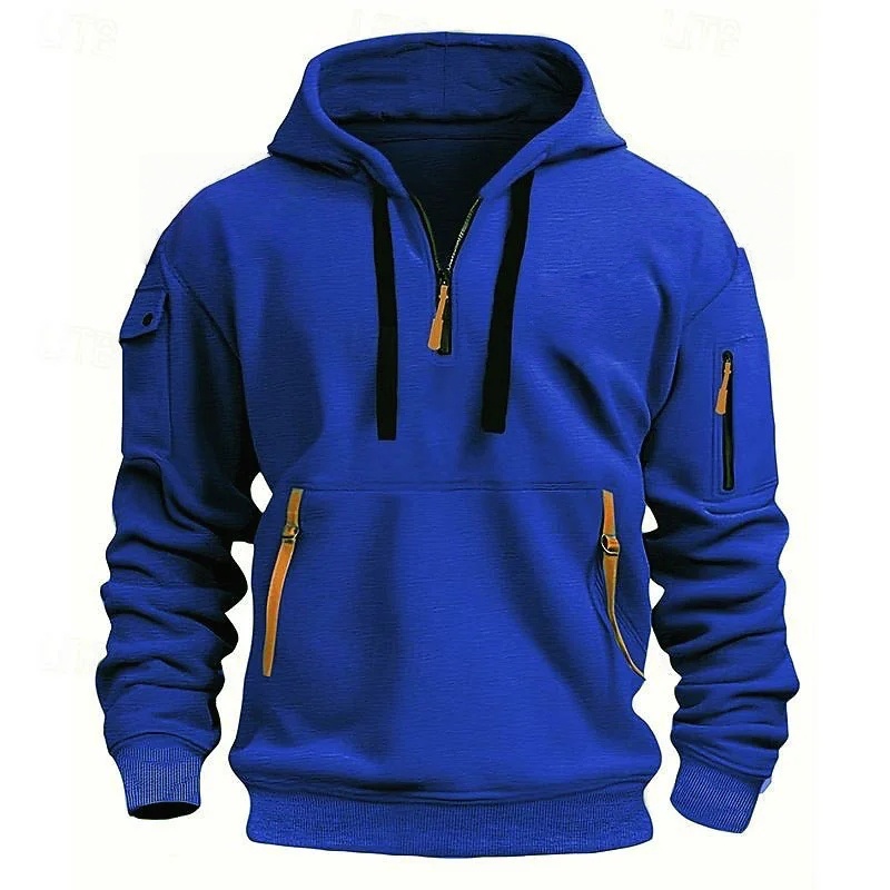 New Arrival🔥 Men's Zipper And Multi Pocket Sport Casual Sweatshirt