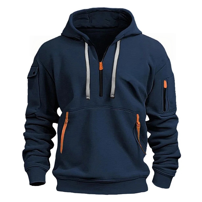 New Arrival🔥 Men's Zipper And Multi Pocket Sport Casual Sweatshirt