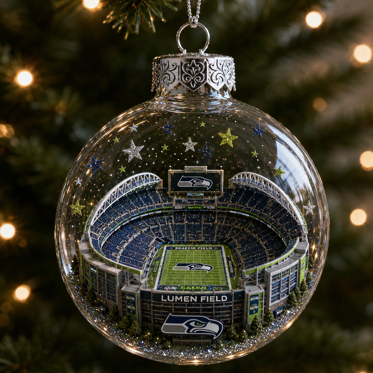 🏈 32-Team Football Stadium Light-Up Ornament