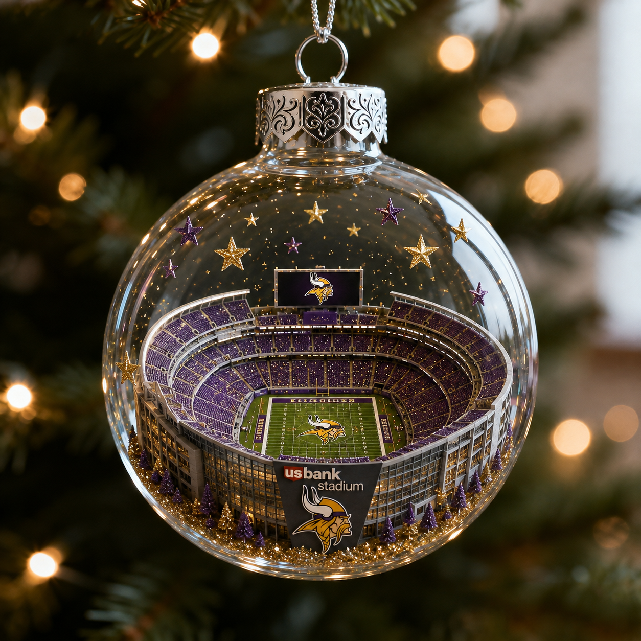 🏈 32-Team Football Stadium Light-Up Ornament