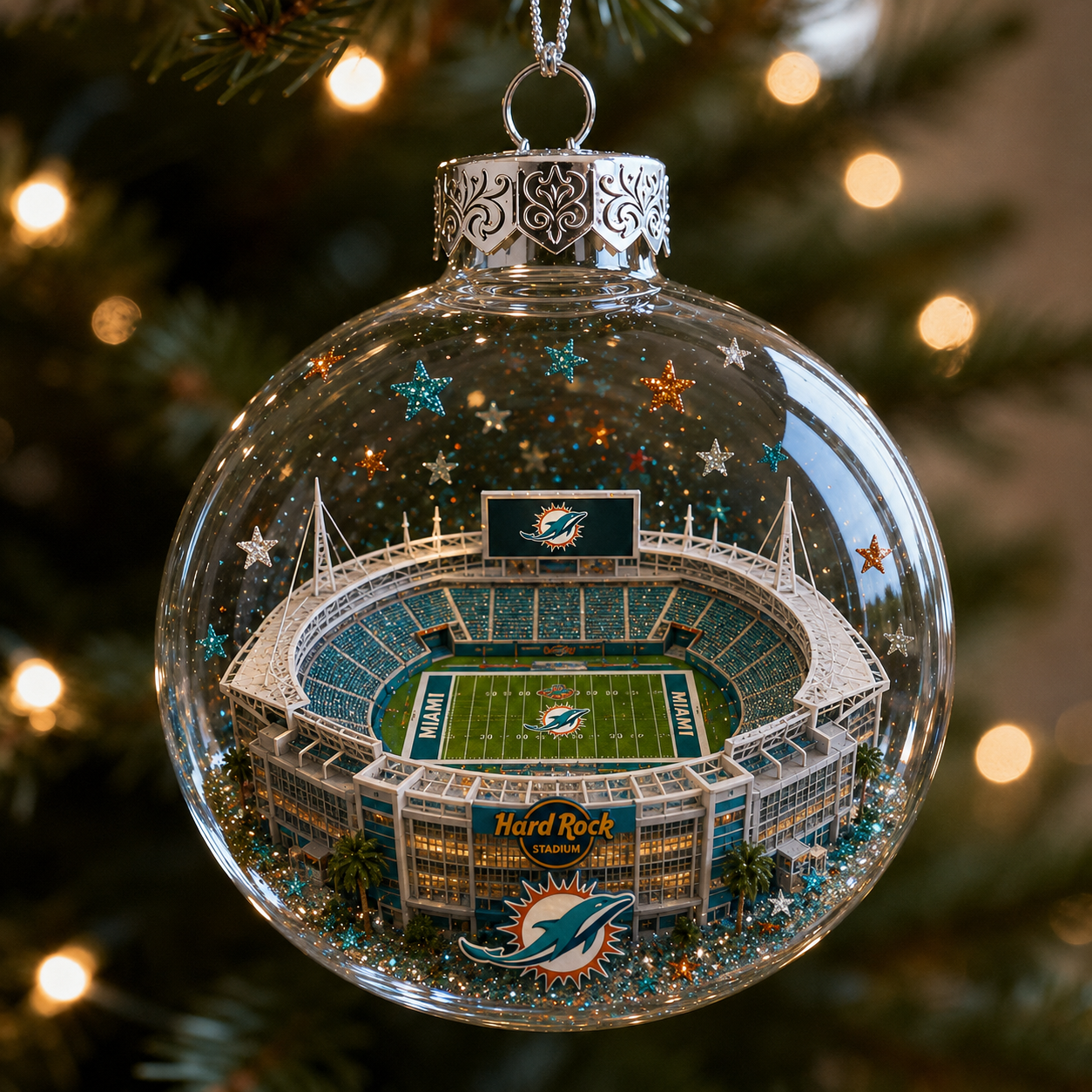 🏈 32-Team Football Stadium Light-Up Ornament