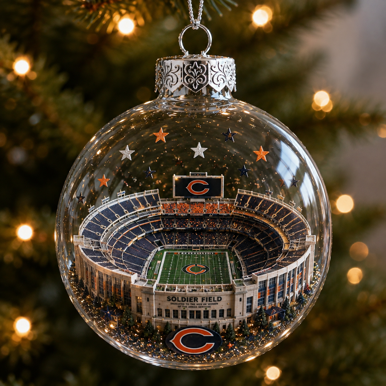 🏈 32-Team Football Stadium Light-Up Ornament