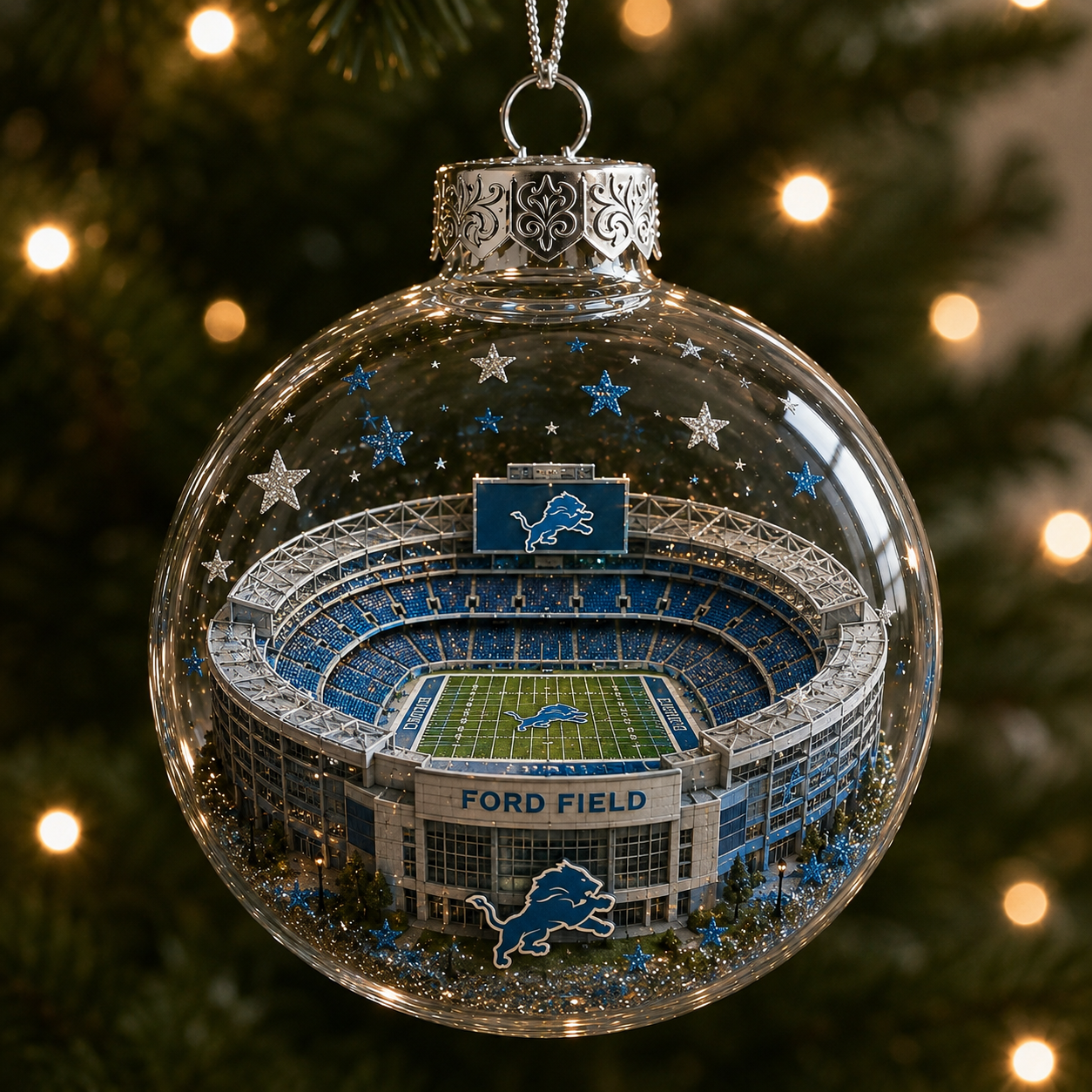 🏈 32-Team Football Stadium Light-Up Ornament