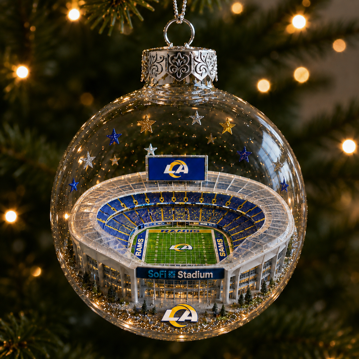 🏈 32-Team Football Stadium Light-Up Ornament