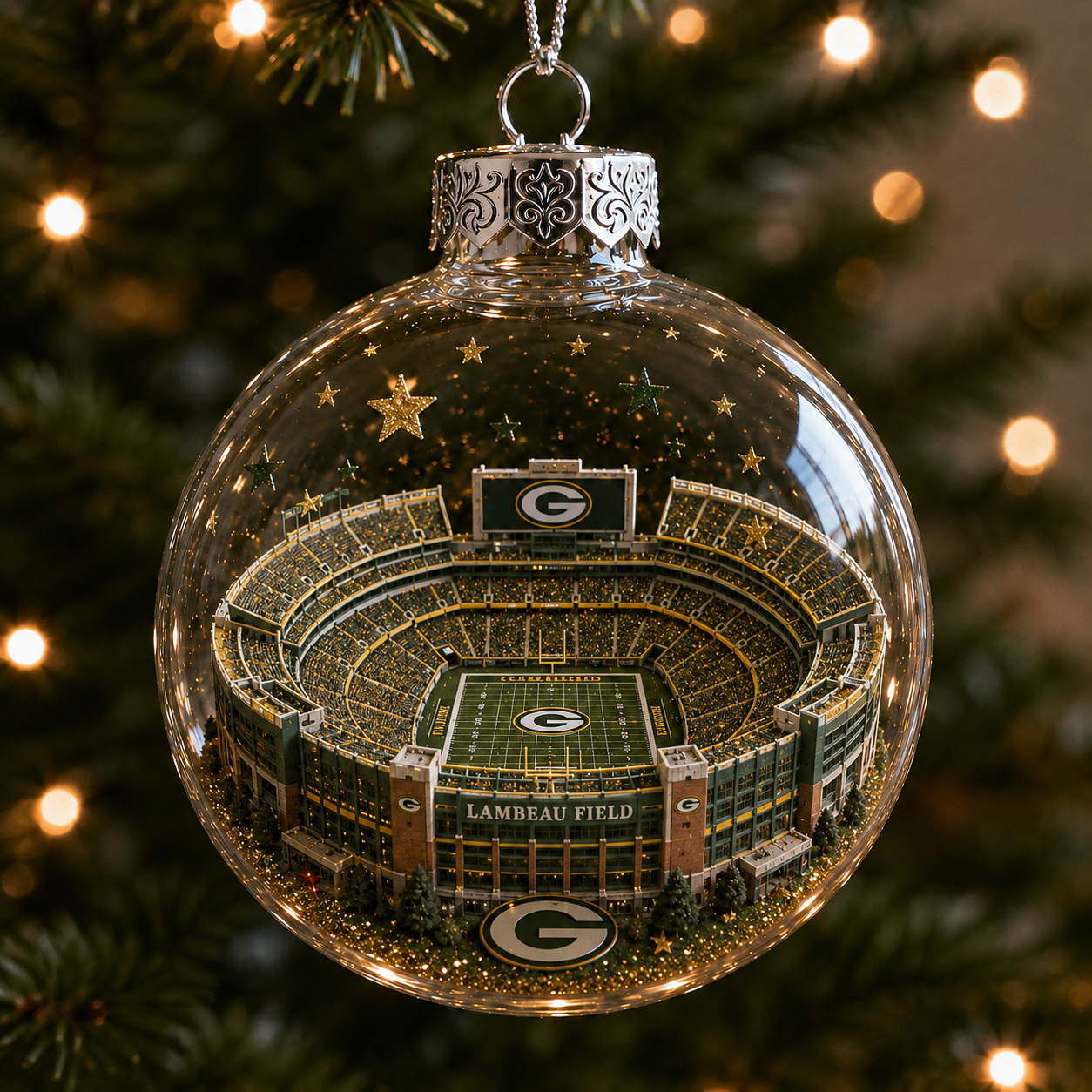 🏈 32-Team Football Stadium Light-Up Ornament