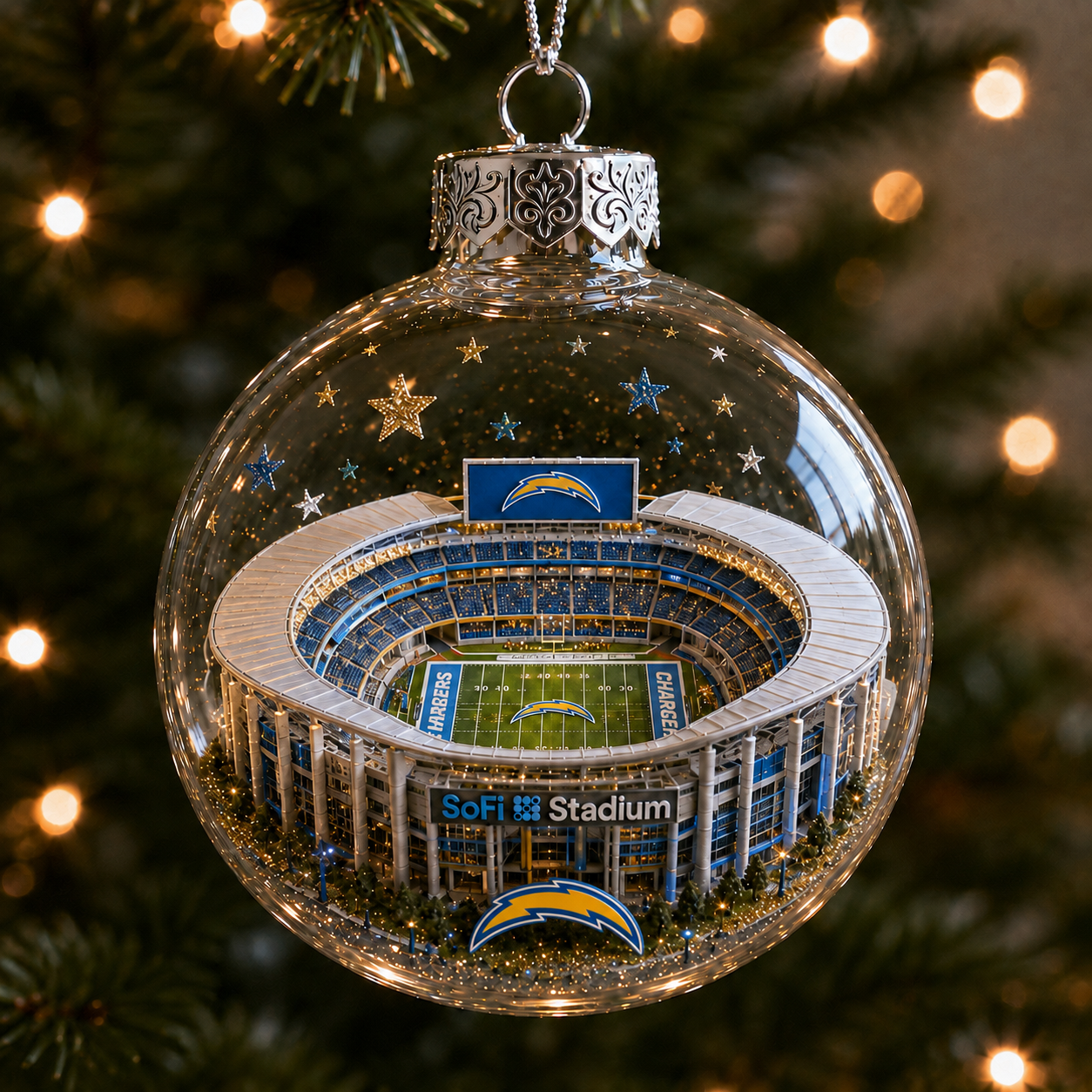 🏈 32-Team Football Stadium Light-Up Ornament