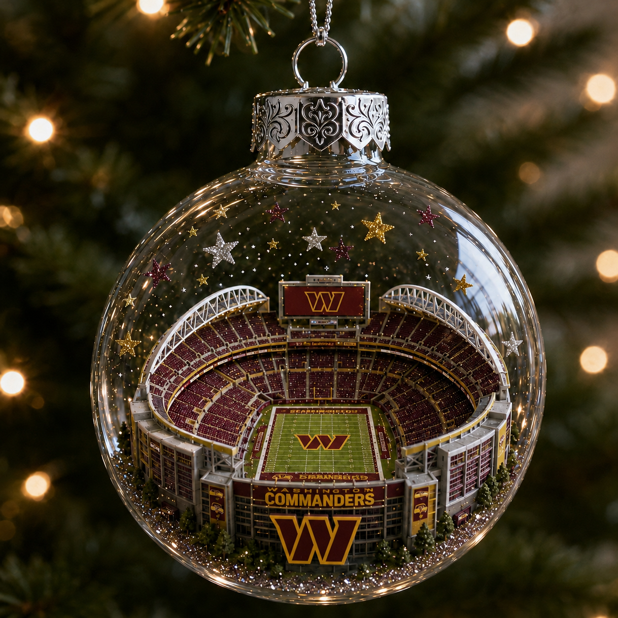 🏈 32-Team Football Stadium Light-Up Ornament