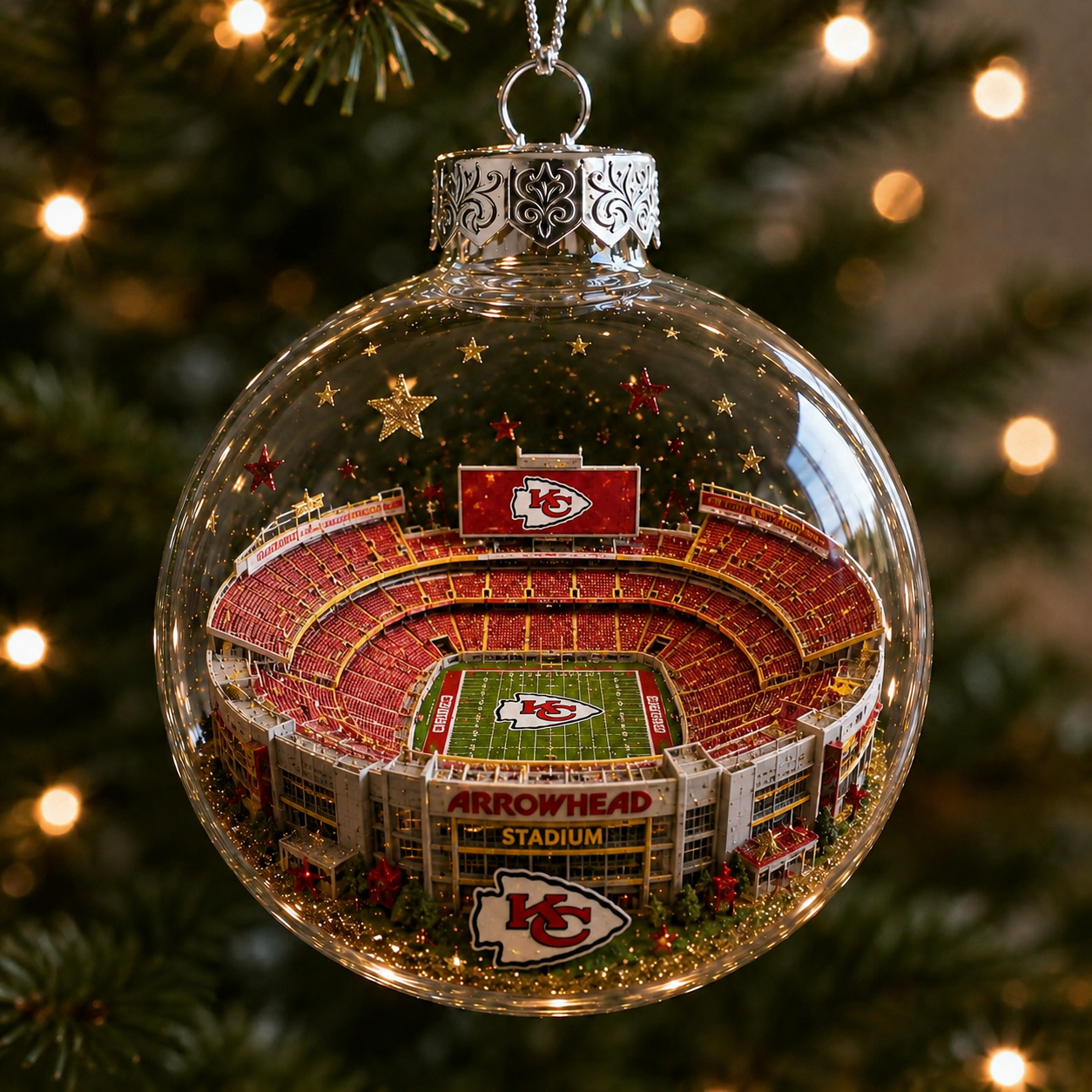 🏈 32-Team Football Stadium Light-Up Ornament