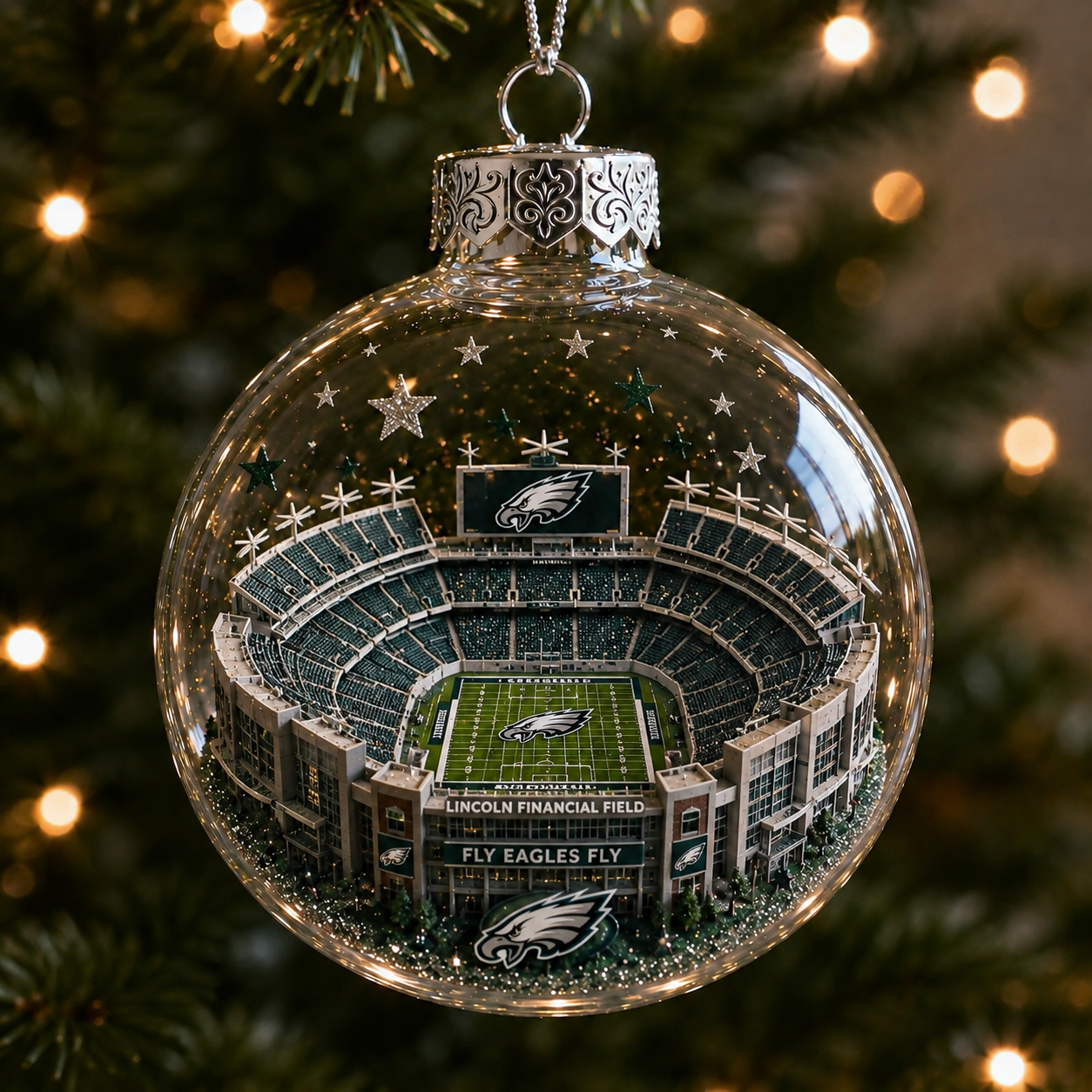 🏈 32-Team Football Stadium Light-Up Ornament