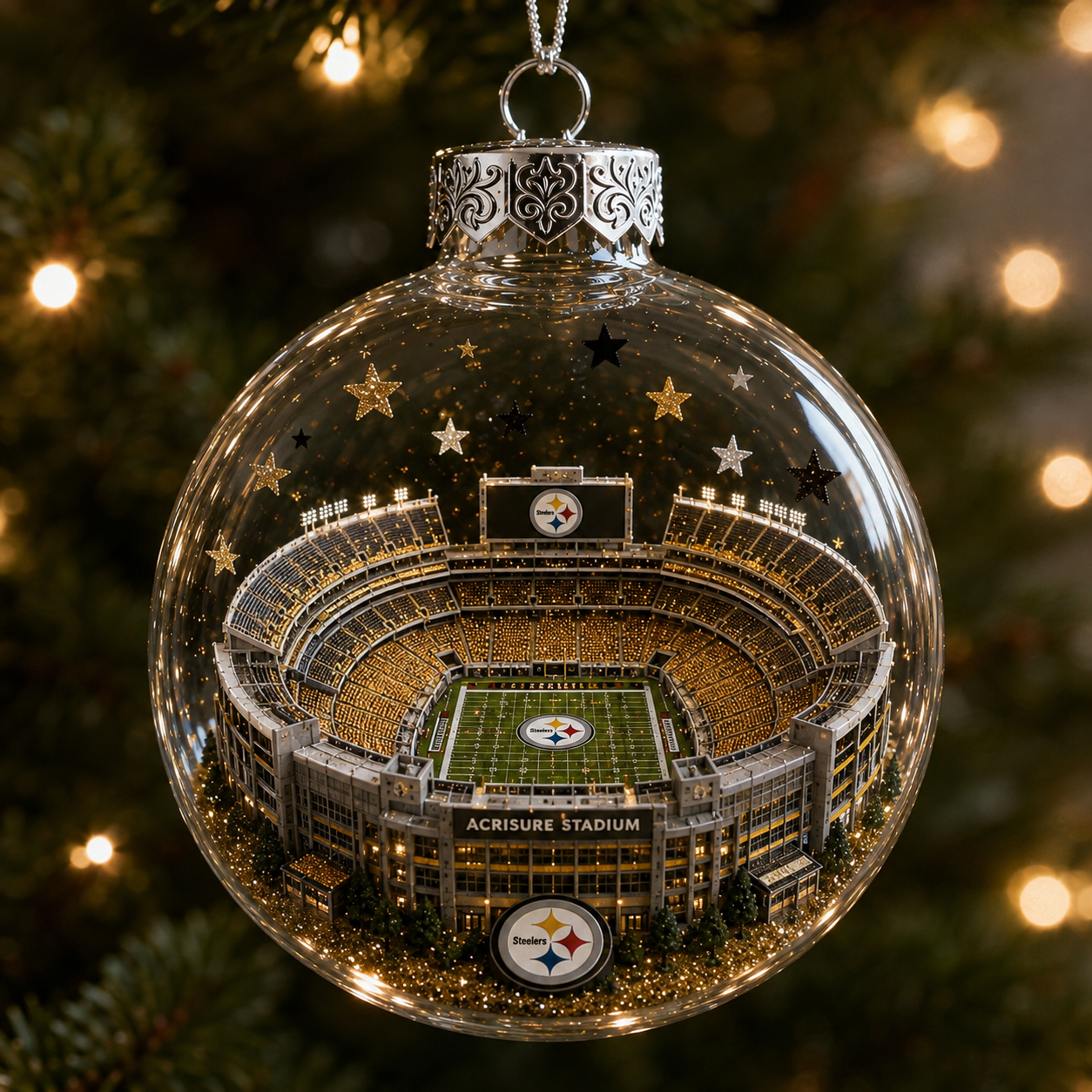 🏈 32-Team Football Stadium Light-Up Ornament