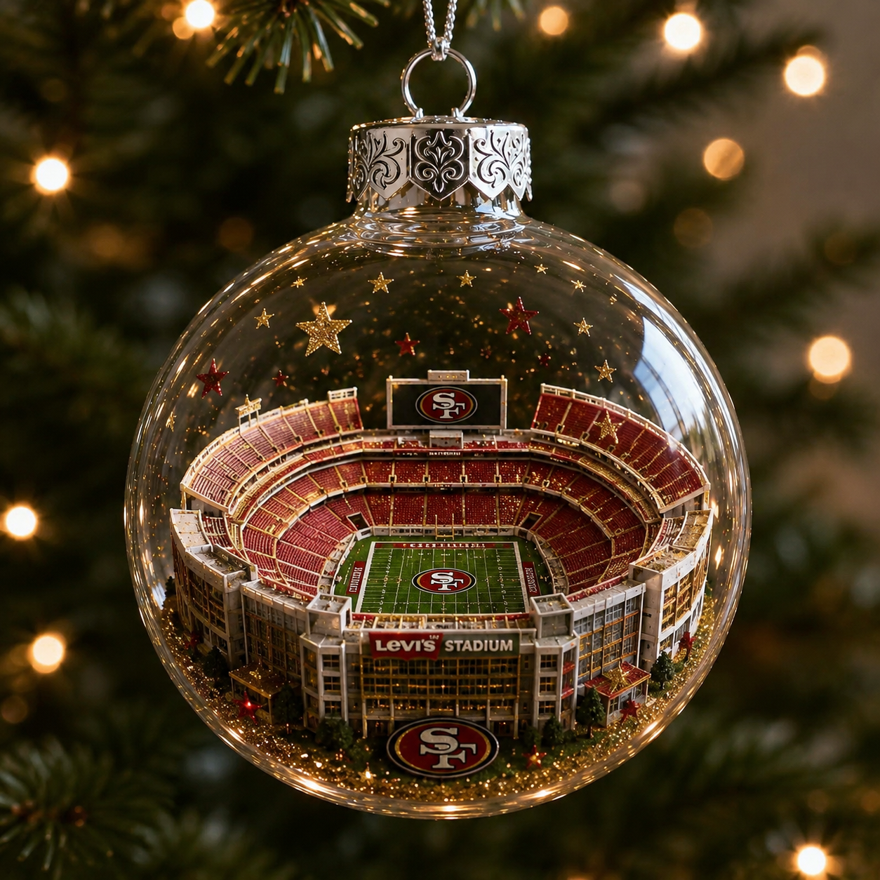 🏈 32-Team Football Stadium Light-Up Ornament