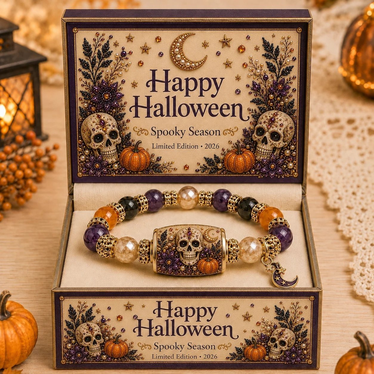 🔥Last Day 50% OFF - 🎃 Limited Edition Halloween Beaded Bracelet Set | Spooky Cute Gift Jewelry
