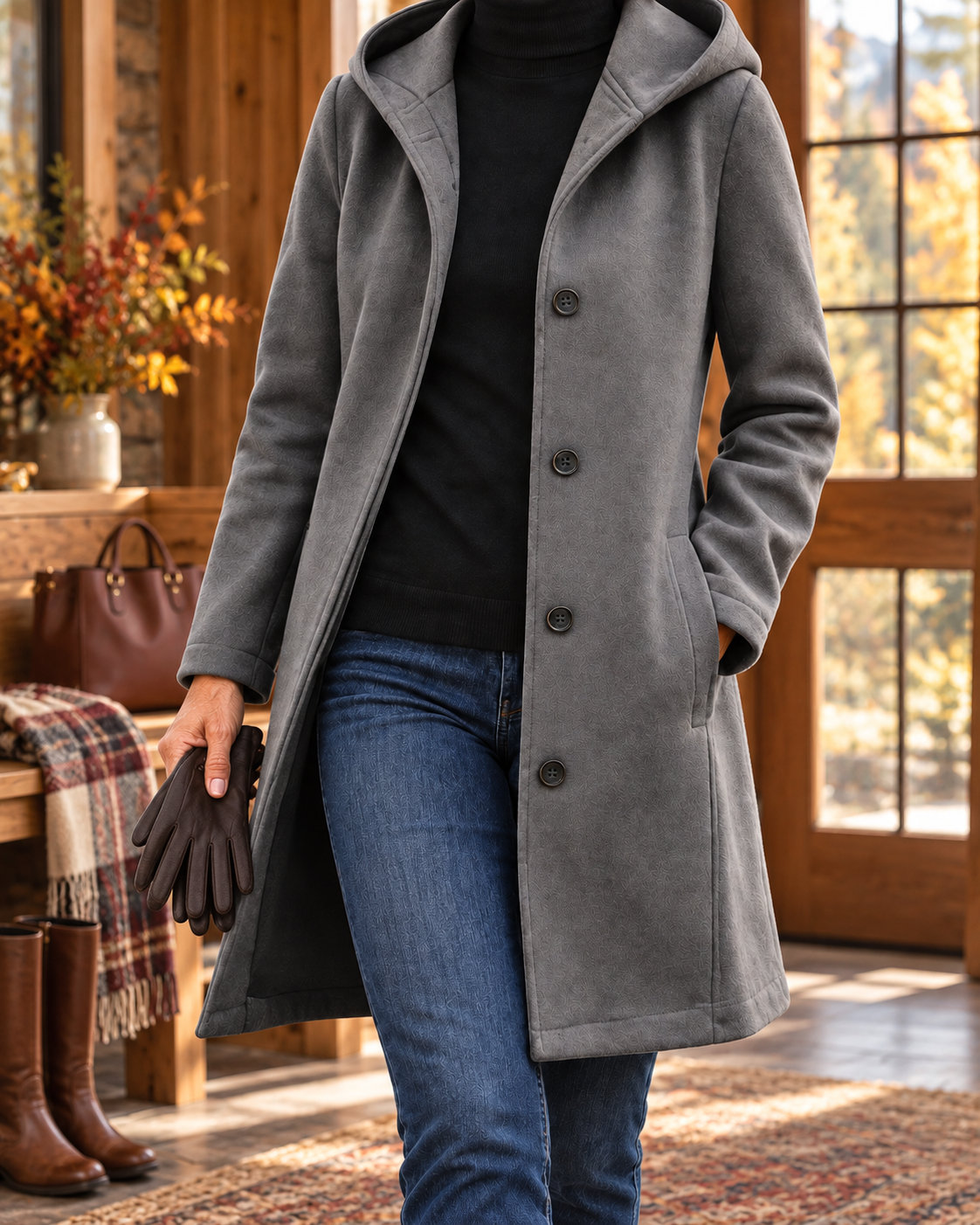 Women's Mountain Comfort Hooded Coat – Warm Relaxed Layer