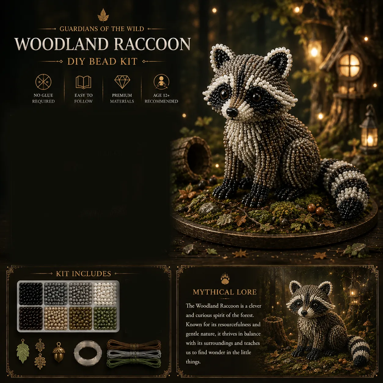 🔥49% Off Last Day - 🔥🎁3D Animal Guardian DIY Bead Kit Collection