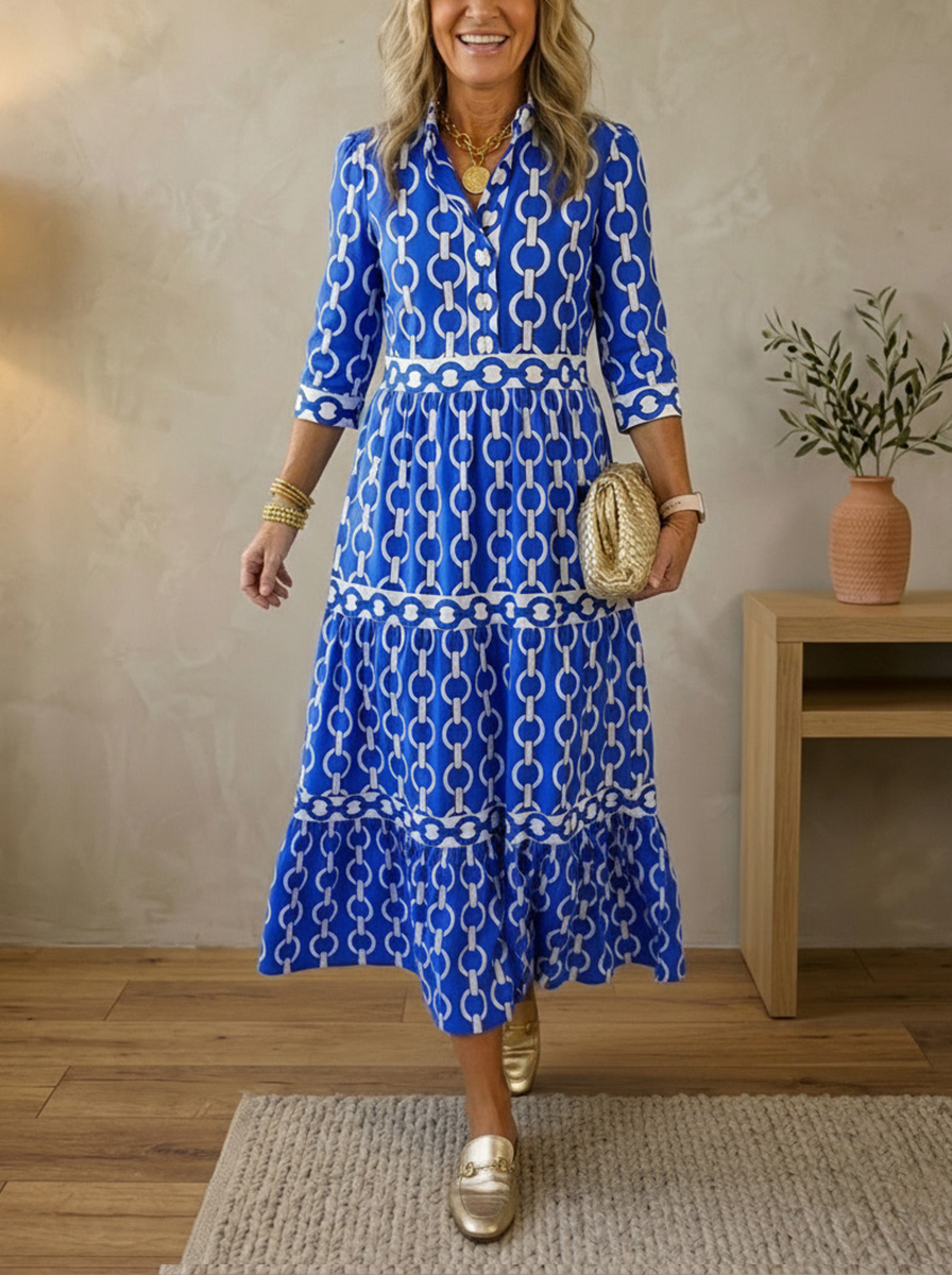 New Arrivals🔥Chain Print Vintage Party Dresses