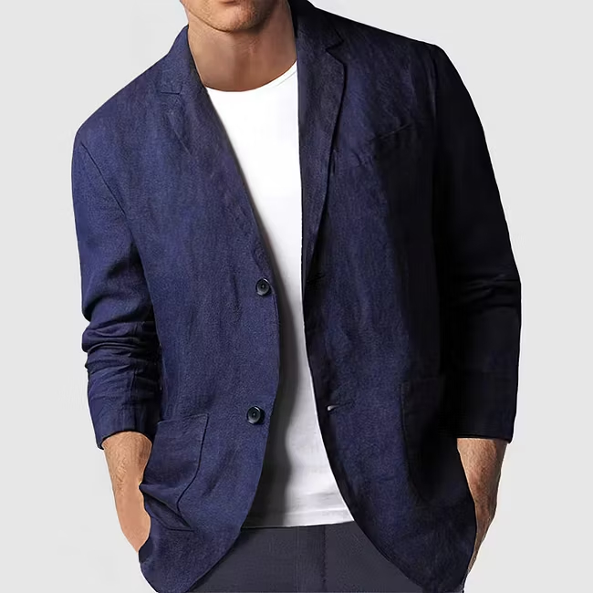 Men's Lightweight Linen-Blend Modern-Fit Blazer