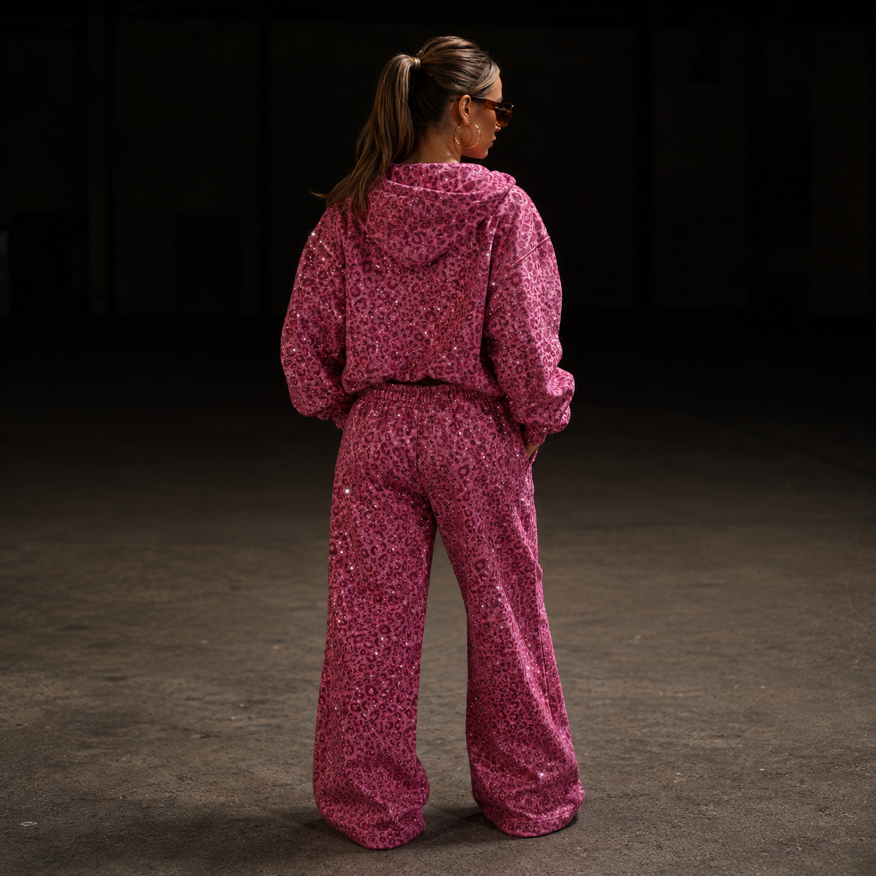 Pink Leopard Zip Up