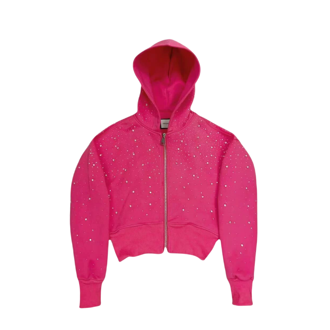 Women's Cropped Galaxy Zip-up