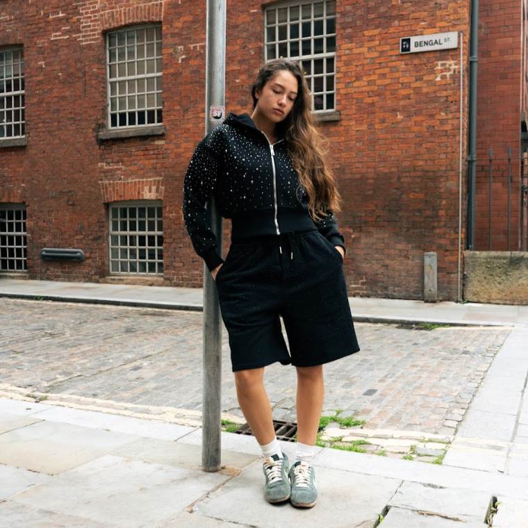 Women's Cropped Galaxy Zip-up