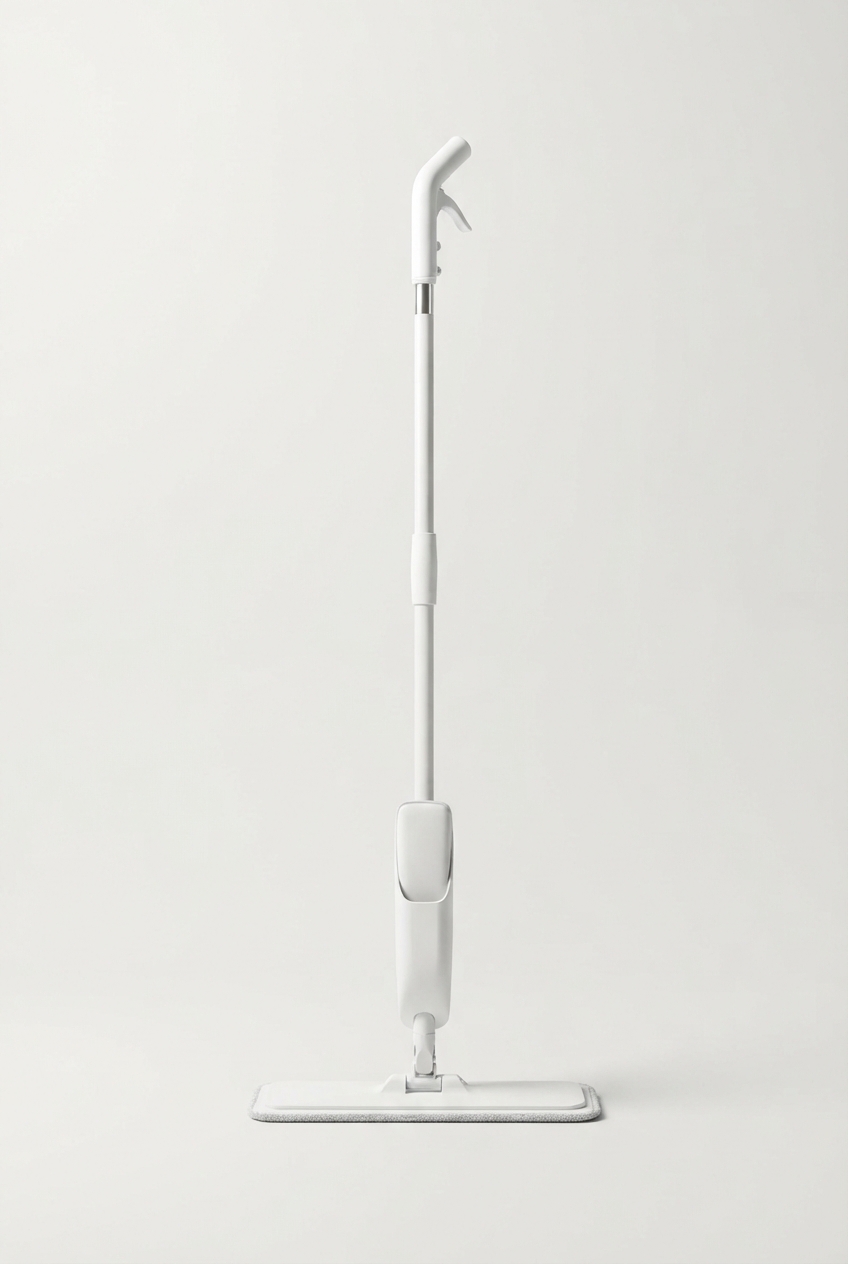 Floor spray mop kit with refillable bottle