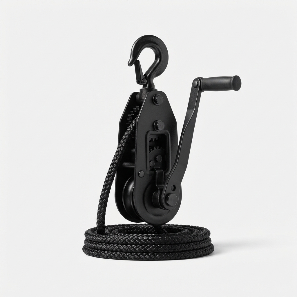 Black stainless steel rope puller for outdoor rigging