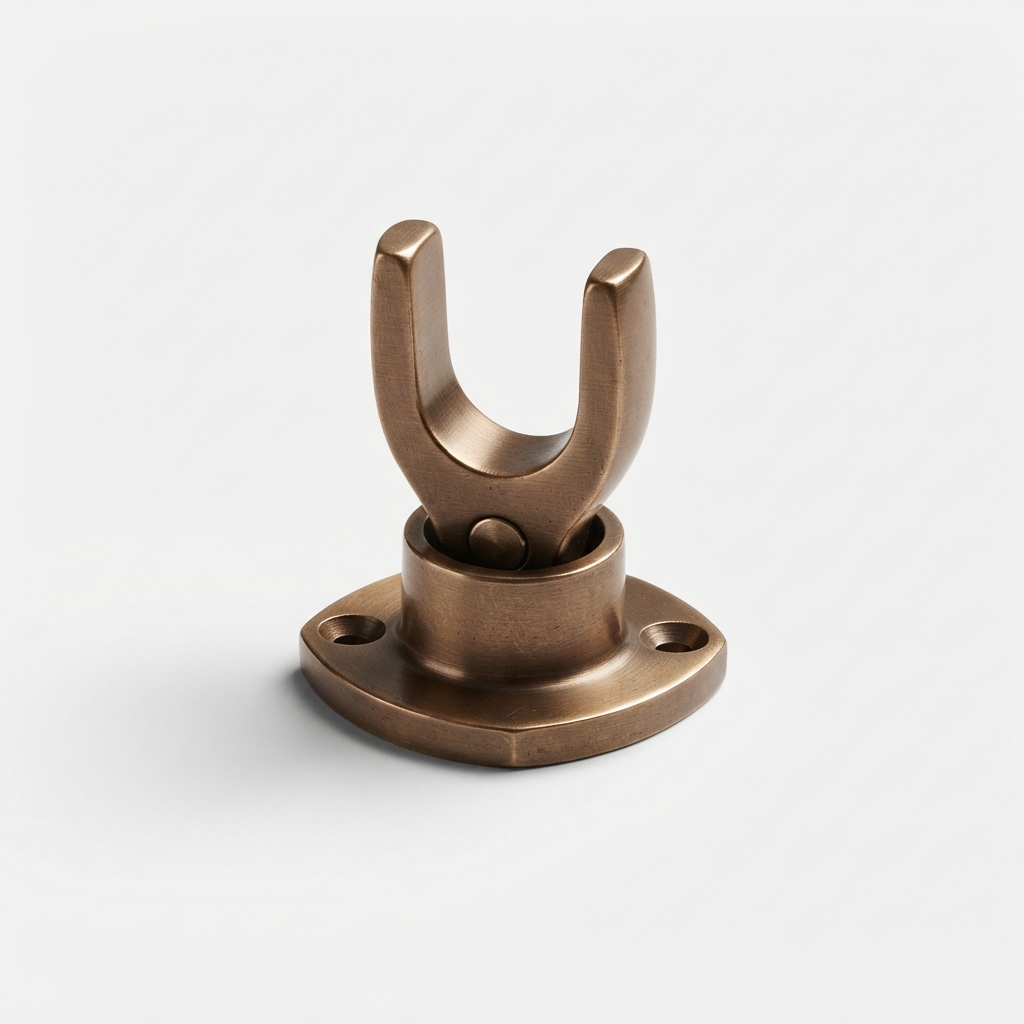 Brown bronze oarlock set for wooden rowboats