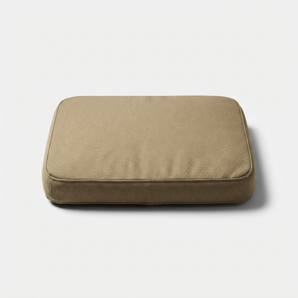 Khaki canvas rowing seat cushion for boats