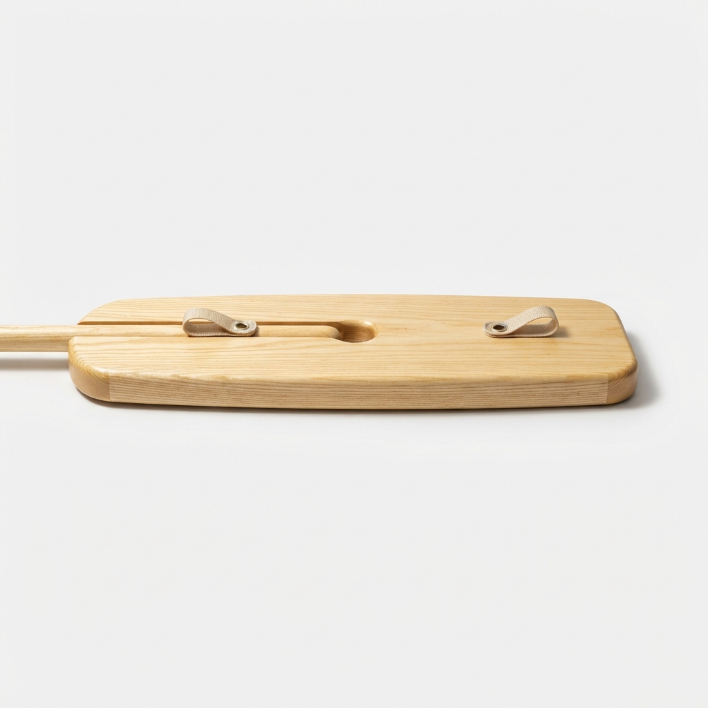 Light yellow wooden paddle float for training