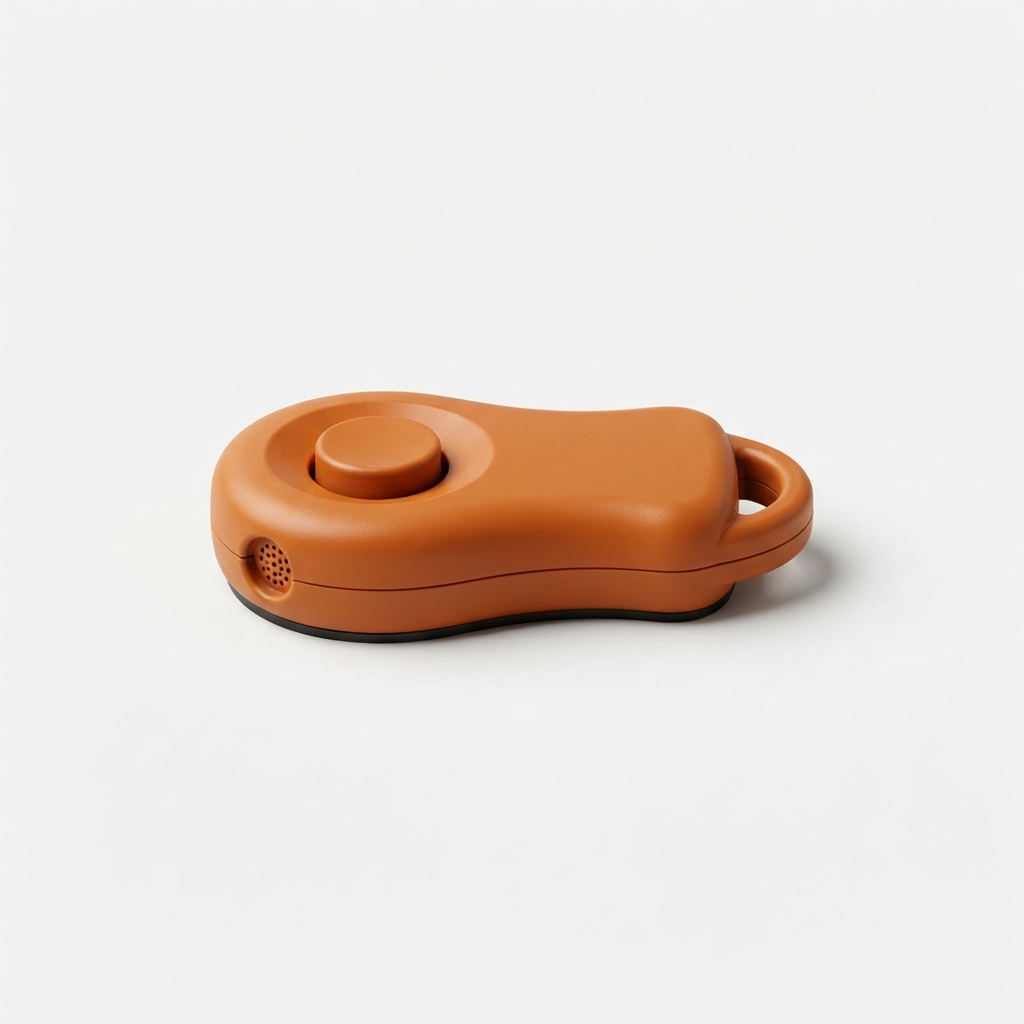 Dark orange vintage-style pet training clicker