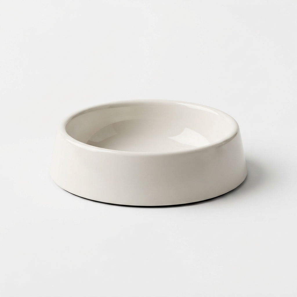 Retro enamel pet feeding bowl with non-slip base