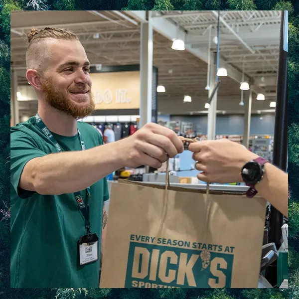 DICK'S teammate working in the store.