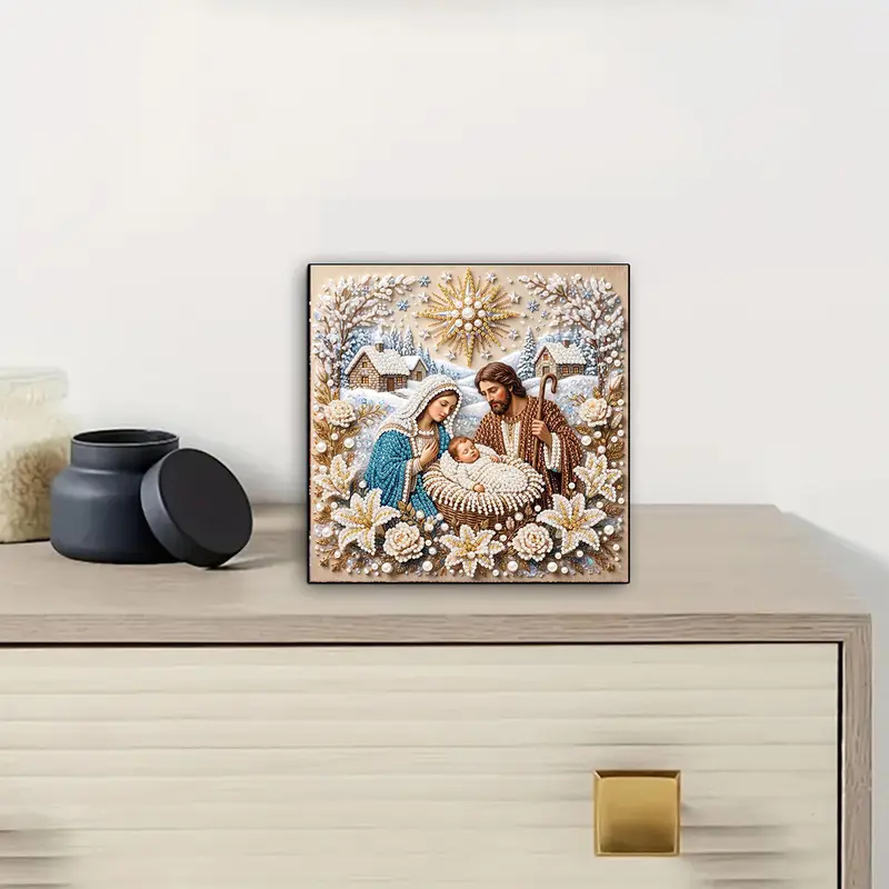 Christmas Nativity Pearl Art Kit – DIY Religious Diamond Painting Decor