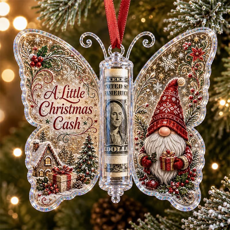 🦋💵 Christmas Cash Gift Butterfly Ornament – Holiday Money Holder Keepsake 🎄✨