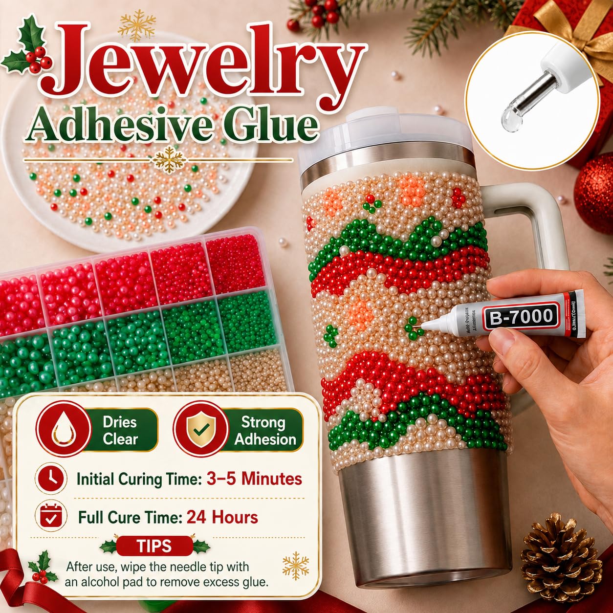 DIY Pearl Bedazzling Kit – 14,200PCS Flat Back Pearls with Craft Tools