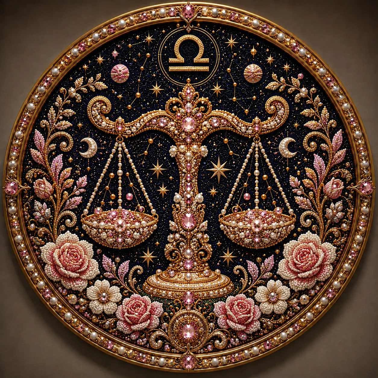 12 Zodiac Signs Pearl Art Kit – DIY 3D Astrology Wall Decor