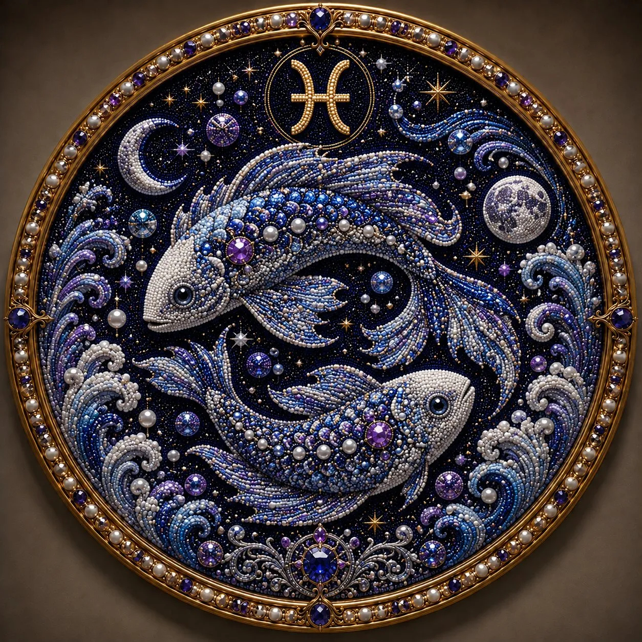 12 Zodiac Signs Pearl Art Kit – DIY 3D Astrology Wall Decor