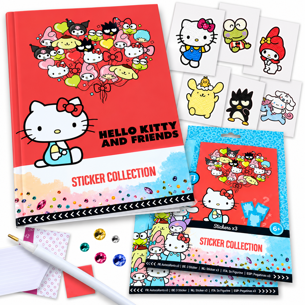 Diamond Painting Sticker Collection Book – 102PCS Cute DIY Sticker Kit