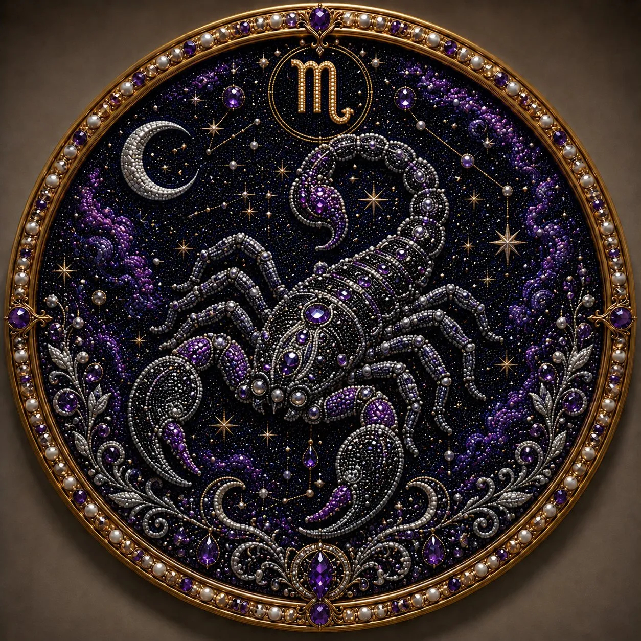 12 Zodiac Signs Pearl Art Kit – DIY 3D Astrology Wall Decor