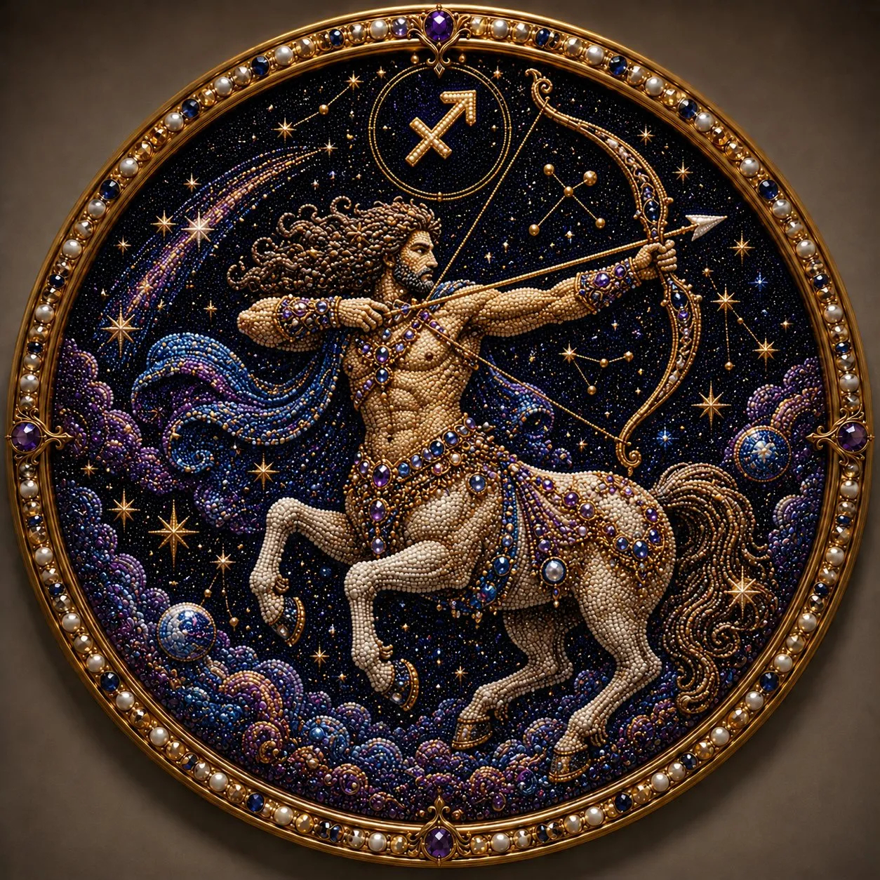 12 Zodiac Signs Pearl Art Kit – DIY 3D Astrology Wall Decor