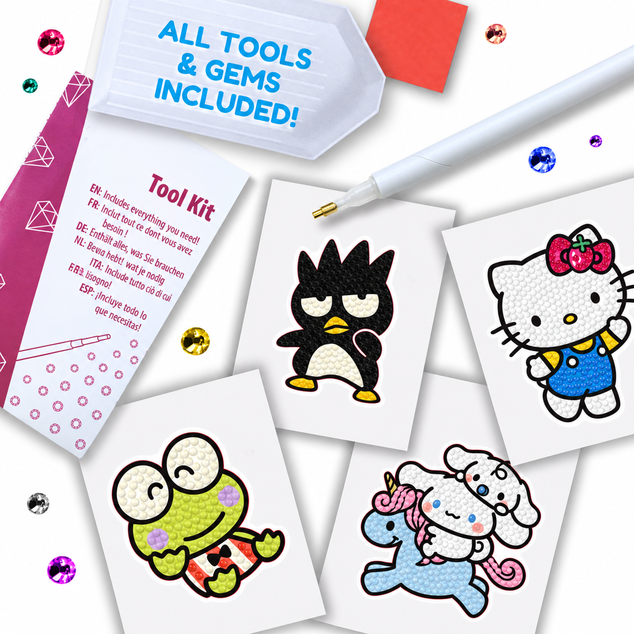 Diamond Painting Sticker Collection Book – 102PCS Cute DIY Sticker Kit