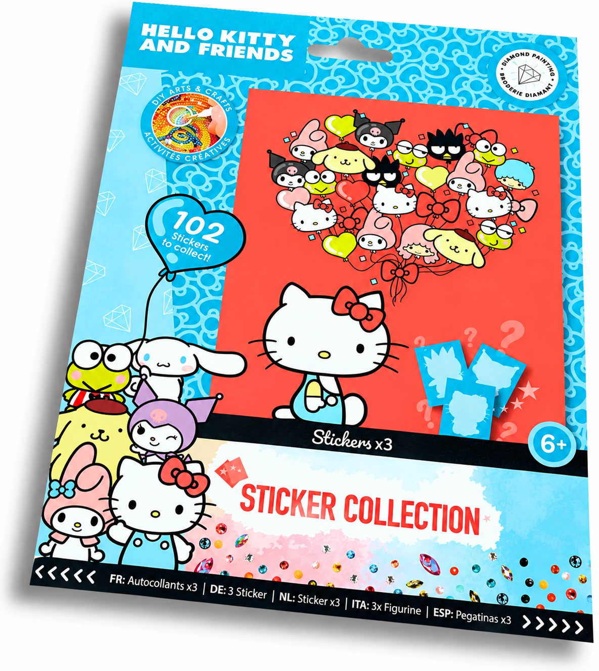 Diamond Painting Sticker Collection Book – 102PCS Cute DIY Sticker Kit