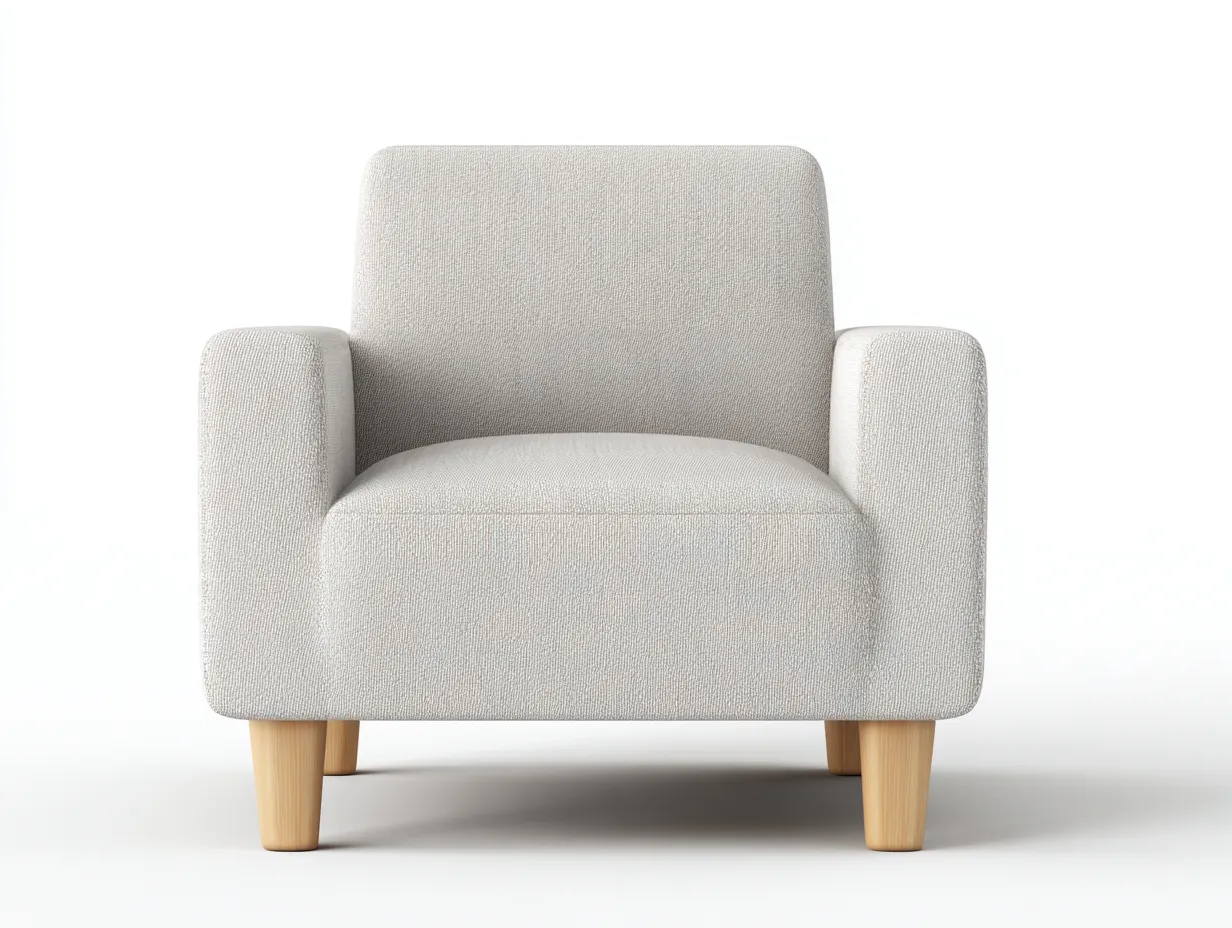 Poltrona compatta da Soggiorno 80×79×84 cm - beige chiaro - linea essenziale-Vicoriaroom