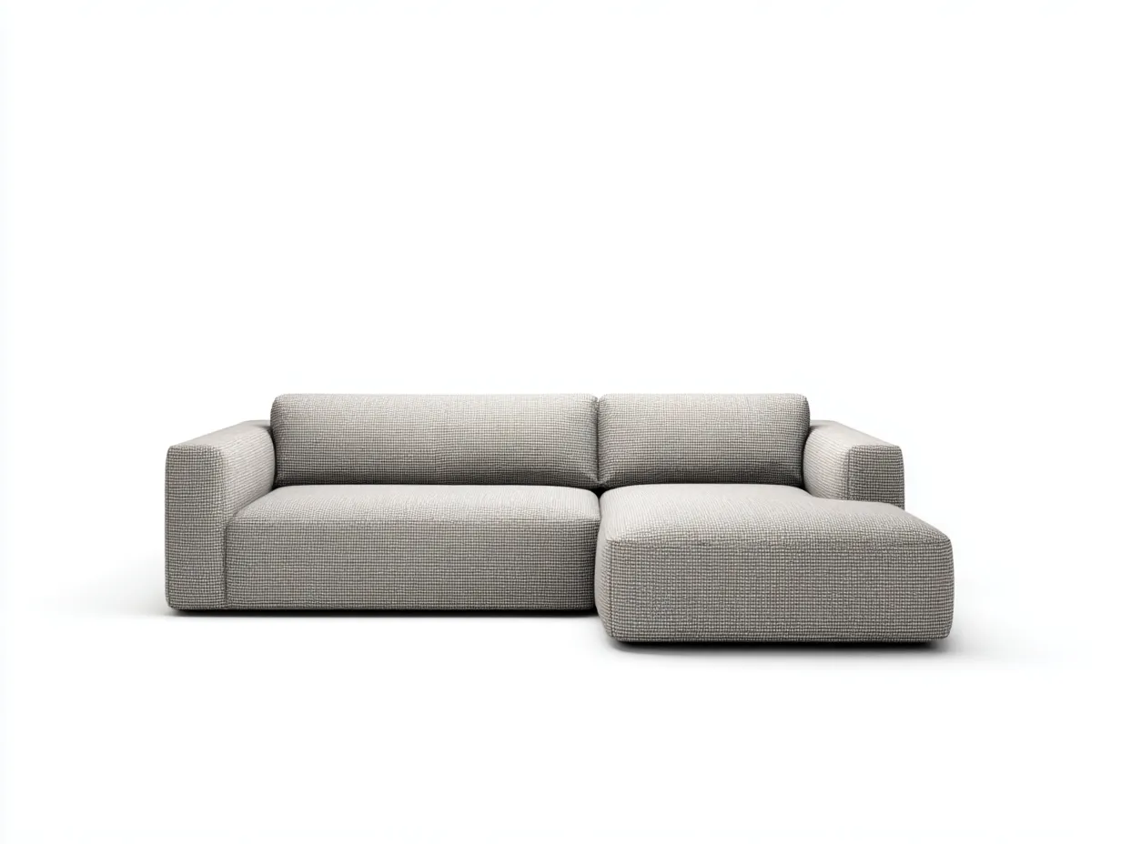 Divano angolare da Soggiorno 268×158×78 cm - beige chiaro - chaise integrata-Vicoriaroom