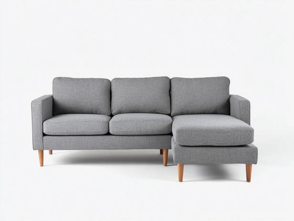 Divano angolare 260×160×85 cm – grigio – stile moderno per soggiorno-Kalenvahouse