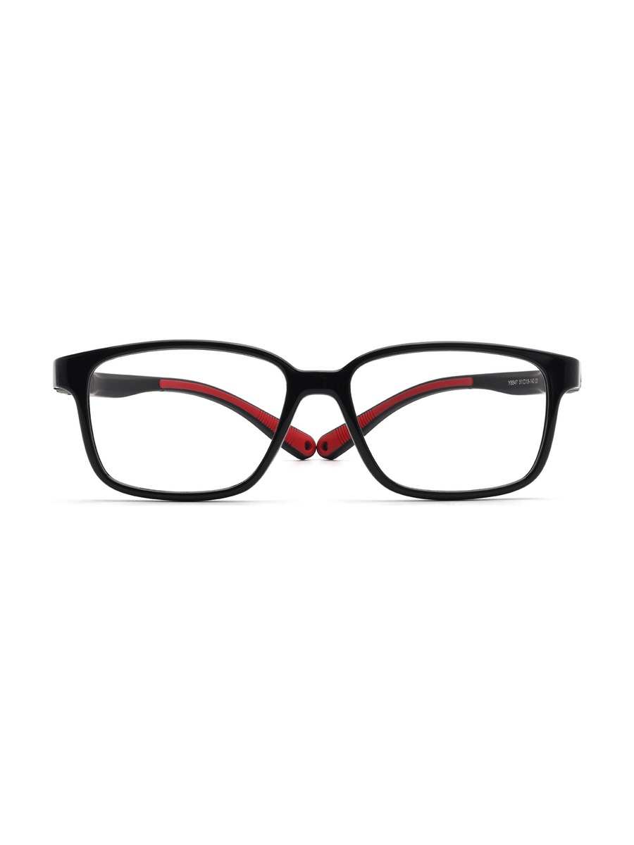 Alejandro (Age 10-16) Glasses Rectangle Eyeglasses - Black-Red