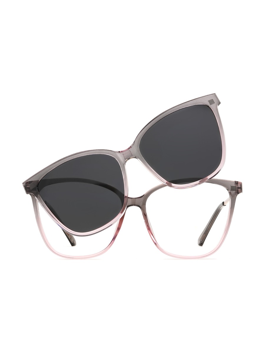 Baird Glasses Cat-eye Clip On - Grey-Pink