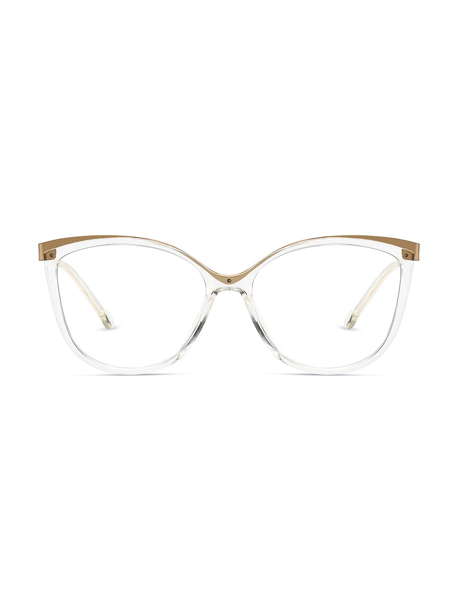 Baltasaru Glasses Cat-eye Eyeglasses - Clear-Gold