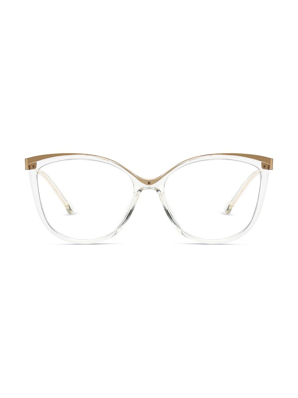 Baltasaru Glasses Cat-eye Eyeglasses - Clear-Gold